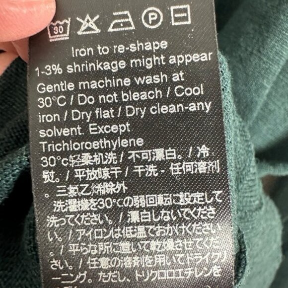 NWT Samsoe 100% Merino Wool Green Crew Neck Lightweight Sweater Mens Size XL New - Picture 11 of 15